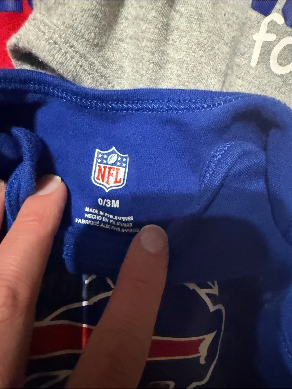 Buffalo Bills Baby Onsie Set - Blue, Red & Gray